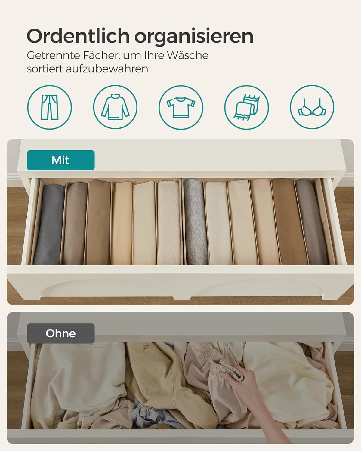Produktbild: Kleiderschrank-Organizer 6er Set